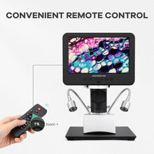 Load image into Gallery viewer, Andonstar AD246S-M HDMI Digital Microscope 2000x for Adults, 3 Lens 2160P UHD Video Record, 7 Inch LCD Soldering Microscope for Electronics Repair, Error Coins, Pro Boom Arm Stand, Windows Compatible