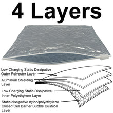 Load image into Gallery viewer, SCS 10 Pack 8" x 10" Resealable Cushioned Static Shielding Bags, Lightweight ESD Protective Packaging, Made in USA