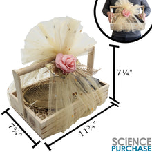 Load image into Gallery viewer, Leaves of Purple Light Gift Basket - Includes Gold Color Metal Leaf Jewelry Tray, Mini Moroccan Lantern with LED Tea Light, and 11¾" x 7¾" Wooden Basket