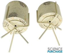 Load image into Gallery viewer, Set of 2 Different Size Off-White Marbled Tabletop Indoor Mini Planters with Stands - Includes 30 Ounce and 20 Ounce Pot for Small Plants