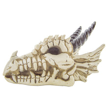 Load image into Gallery viewer, Snarling Magical Dragon Skull Creepy Coin Piggy Bank Polyresin Stash Storage Box