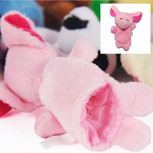 Load image into Gallery viewer, 10 Piece Soft Plush Animal Finger Puppet Set (Elephant, Panda, Duck, Rabbit, Frog, Mouse, Cow, Bear, Dog, Hippo)