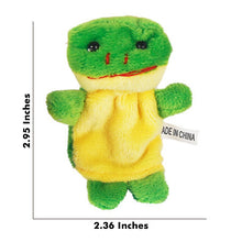 Load image into Gallery viewer, 10 Piece Soft Plush Animal Finger Puppet Set (Elephant, Panda, Duck, Rabbit, Frog, Mouse, Cow, Bear, Dog, Hippo)