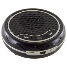 Load image into Gallery viewer, Portable Rechargeable Bluetooth Multipoint in-Car Speakerphone - Hands-Free - Echo and Noise Cancellation - Includes USB Car Charger and Visor Clip