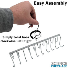 Load image into Gallery viewer, 2 Pack 20-Hook Chrome Closet Hangers for Belts, Ties, Bras, Scarves