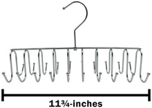 Load image into Gallery viewer, 2 Pack 20-Hook Chrome Closet Hangers for Belts, Ties, Bras, Scarves