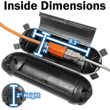 Load image into Gallery viewer, Weatherproof Electrical Extension Cord Cover, Splashproof Outdoor Connection Box Enclosure - Protects Holiday Decorations, String Lights, Power Tools