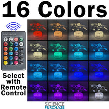 Load image into Gallery viewer, Solar System LED Night Light with Remote Control - 16 Different Colors, Adjustable Brightness, USB or Battery Power, 5 Modes