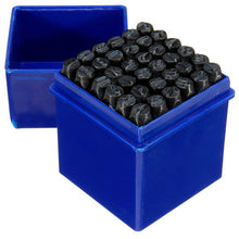 Load image into Gallery viewer, 36 Piece Steel Metal Stamp Set with 6mm (~¼-inch) Letters (A to Z), Numbers (0 to 9), & (Ampersand)