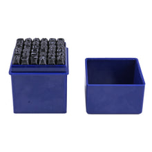 Load image into Gallery viewer, 36 Piece Steel Metal Stamp Set with 6mm (~¼-inch) Letters (A to Z), Numbers (0 to 9), & (Ampersand)