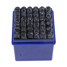 Load image into Gallery viewer, 36 Piece Steel Metal Stamp Set with 6mm (~¼-inch) Letters (A to Z), Numbers (0 to 9), & (Ampersand)