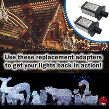 Load image into Gallery viewer, 2 Pack Raintight 12V 1A LED Transformer Class 2 Power Supply Replacement for Christmas Lights, Inflatable Decorations, Waterproof for Indoor and Outdoor