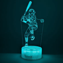 Load image into Gallery viewer, Baseball Windup LED Night Light with Remote Control - 16 Different Colors, Adjustable Brightness, USB or Battery Power, 5 Modes