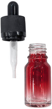 Load image into Gallery viewer, 10 Pack 10mL Red Glass Dropper Bottles with Black Tops, Beautiful Gradient Style