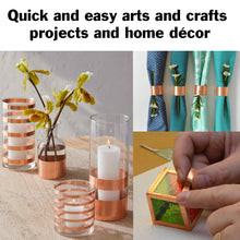 Load image into Gallery viewer, 15 Meters of 5mm Wide Copper Foil Tape with Adhesive for EMI Shielding, Electrical Repairs, Engineering Projects, Arts & Crafts, or Stained Glass