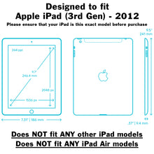 Load image into Gallery viewer, Checkered Black & Grey Case for Apple iPad Models from 2011 to 2013, 360 Degree Rotating Leather Stand Cover Built in Magnet, Sleep Wake Function