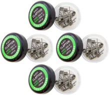 Load image into Gallery viewer, 40 Pack Pre-Built Clapton Coil Wires for D.I.Y. Projects (Packaged in 4 Plastic Jars with Lids, 10 Coils Per Jar)