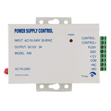 Load image into Gallery viewer, Door Access System Electric Power Supply Control with Adjustable Lock Time 0-15 Seconds DC 12V 3A / AC 110v