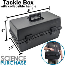 Load image into Gallery viewer, Deluxe Fishing Starter Set - Includes Collapsible Net, Fishing Line, Fish Stringer, Bobbers, Hooks, Lures, Tools, and 3-Tray Tacklebox