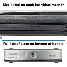 Load image into Gallery viewer, 9-Piece Portable Folding Hex Key Wrench Set - Includes Sizes 5/64", 3/32", 7/64", 1/8", 9/64", 5/32", 3/16", 7/32", and 1/4"