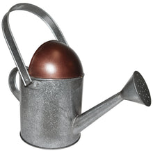 Load image into Gallery viewer, 7.5" Tall Galvanized Metal Watering Can Vase with Collapsible Handle, Decorative Holder for Artificial Flowers