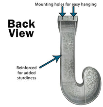 Load image into Gallery viewer, Huge 20" Metal Letter J Wall Décor, Silver with Rusted Edges, Galvanized Wall Mountable Decoration for Country, Mid-Century, or Farmhouse Theme