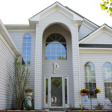 Load image into Gallery viewer, Huge 20" Metal Letter P Wall Décor, Silver with Red Border Edges, Galvanized Wall Mountable Decoration for Country, Mid-Century, or Farmhouse Theme