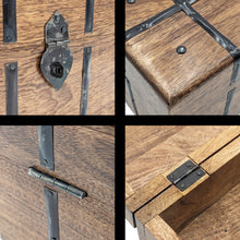 Load image into Gallery viewer, Set of 3 Nesting Wooden Pirate Treasure Chests, Includes Small, Medium, and Large Hinged Chests Decorated with Black Metal Accents, Hasps for Locks