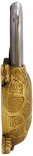 Load image into Gallery viewer, Solid Brass Turtle Padlock with 2 Keys, Beautiful Fully Functional Lock, Sturdy Eye-Catching Shiny Gold Color with Detailed Design