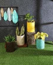 Load image into Gallery viewer, Multicolored Planter Set of 4, Colors - White, Black, Yellow, Blue