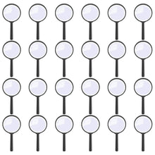 Load image into Gallery viewer, 24 Pack Plastic Magnifying Glass with Handle, 5X Magnification Handheld Magnifier Classroom Set