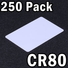Load image into Gallery viewer, 250 Pack Blank White CR80 PVC Cards, Glossy Finish (3.375" Long by 2.125" Tall)