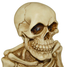 Load image into Gallery viewer, Skeleton Toilet Paper Holder with Keyhole Slot for Mounting on Wall, Spooky Skull TP Dispenser for Halloween Party, Sturdy Detailed Painted Resin Toilet Tissue Roll Holder