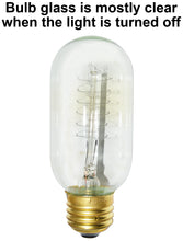 Load image into Gallery viewer, 4 Pack of T45 Vintage Edison Light Bulbs, Antique Tubular Style 60W Dimmable Incandescent Bulbs, 2200K Amber Glow, E26 Medium Base