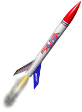 Load image into Gallery viewer, Estes Mini Alpha Model Rocket Launch Set, Beginner Skill Level Kit with Mini Launch Controller and Mini Launch Pad (2458)
