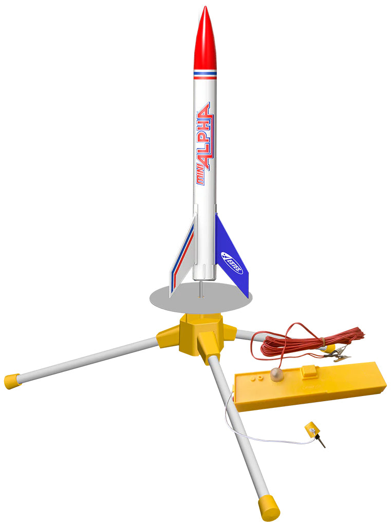 Estes 2458 Mini Alpha Model Rocket Launch Set, Beginner Skill Level Ki
