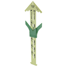 Load image into Gallery viewer, Quilting and Sewing Triangle Gauge Ruler for Half or Quarter Inch Square Triangles (5 Different Block Sizes)