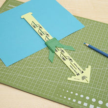 Load image into Gallery viewer, Quilting and Sewing Triangle Gauge Ruler for Half or Quarter Inch Square Triangles (5 Different Block Sizes)