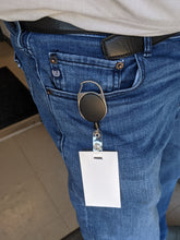 Load image into Gallery viewer, 20 Pack Retractable Clip-on Carabiner ID Badge Holder Reels - Extends up to 1.75 Feet for Security Badge, Keys, Identification, NFC and More