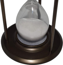 Load image into Gallery viewer, Large 3 Minutes and 25 Seconds Hourglass with Brushed Bronze Metal Housing and Glass Timer, Elegant Design, 8.5" Tall Sandglass