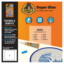 Load image into Gallery viewer, Gorilla 40 Pack 3 Gram Tubes of Super Glue, Clear