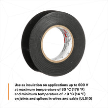 Load image into Gallery viewer, 3M 10 Pack Vinyl Electrical Tape 60 Foot Roll, Width: 3/4 Inch, RoHS and UL