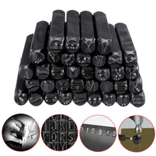 Load image into Gallery viewer, 36 Piece Steel Metal Stamp Set with 6mm (~¼-inch) Letters (A to Z), Numbers (0 to 9), & (Ampersand)
