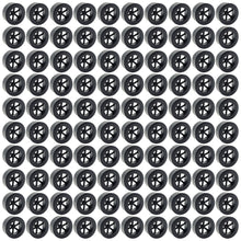 Load image into Gallery viewer, 100 Pack Black 40mm Rear Wheels with Spokes for Co2 Dragsters