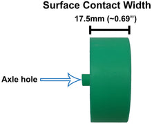 Load image into Gallery viewer, 100 Pack Green 40mm Rear Wheels with Spokes for Co2 Dragsters