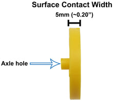 Load image into Gallery viewer, 100 Pack Yellow 35mm Front Wheels with Spokes for Co2 Dragsters