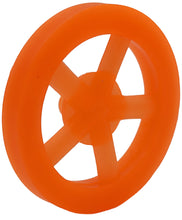 Load image into Gallery viewer, 100 Pack Orange 35mm Front Wheels with Spokes for Co2 Dragsters