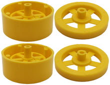 Load image into Gallery viewer, Yellow Co2 Dragster Wheels, Axles, Screw Eyes, and Cartridge Set