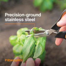 Load image into Gallery viewer, Fiskars 8" Garden Pruning Shears, Stainless Steel Serrated Blade with Take-apart Design and Softgrip Handle (396080-1011)