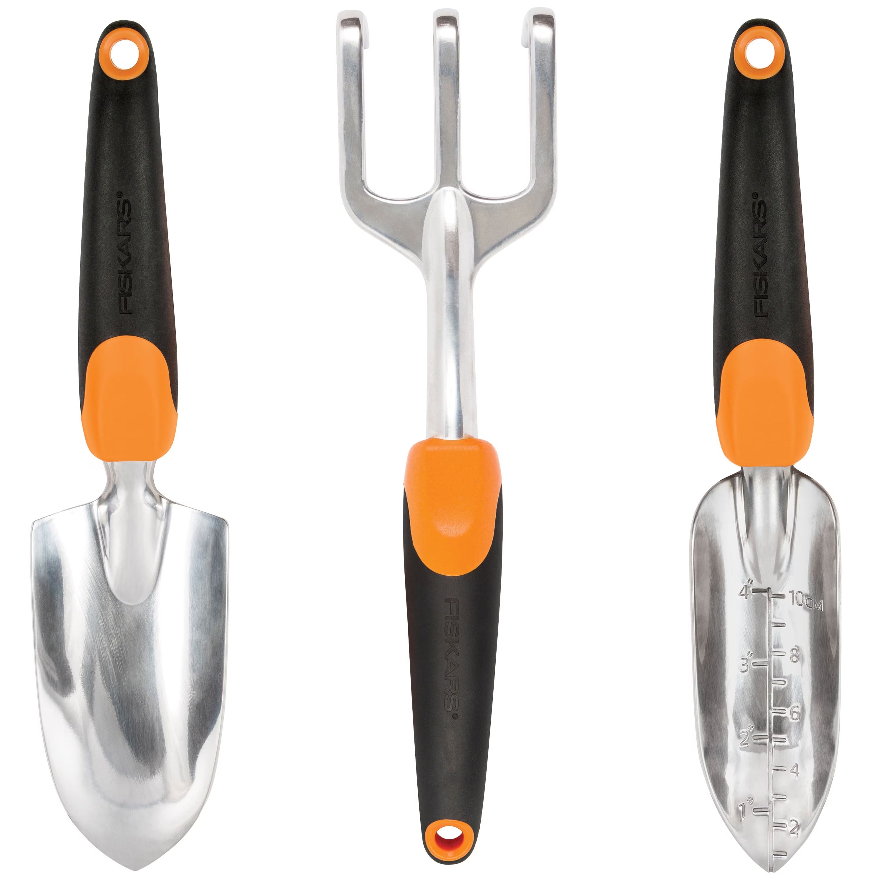 Fiskars 3 Piece Ergo Garden Tool Set - Trowel, Transplanter, and Culti ...
